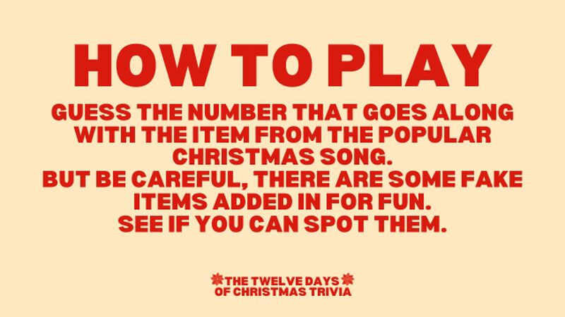 The Twelve Days Of Christmas Trivia